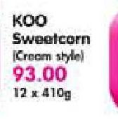Koo Sweetcorn(Cream Style)-12X410g