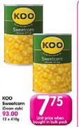 Koo Sweetcorn(Cream Style)-410g Each