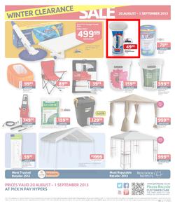 Pick N Pay Hyper : Winter Clearance Sale (20 Aug - 1 Sep 2013), page 4
