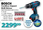 Bosch Cordless Impact Drill Driver