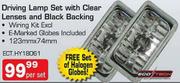Ecotech Driving Lamp Set With Clear Lenses And Black Backing Per Set (ECT.HY18061)