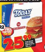 Today Frozen Beef/Chicken Burger Patties-800gm Each