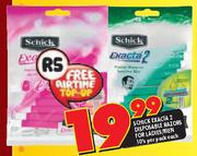 Schick Exacta 2 Disposable Razors For Ladies/Men-10's Per Pack Each