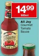 All Joy Gourmet Tomato Sauce-800ml Each