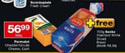 Parmalat Cheddar/Gouda Cheese-850g+Free 700gm Sasko Standard White Sliced Bread 
