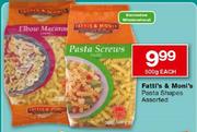 Fatti's & Moni's Pasta Shapes Assorted-500g Each