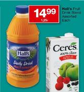 Hall's Fruit Drink Blend Assorted-1.25L Each