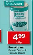 Housebrand Baked Beans In Tomato Sauce-410g Each