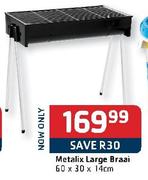 Metalix Large Braai-60 x 30 x 14cm