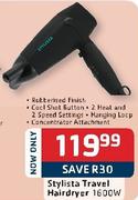 Stylista Travel Hairdryer-1600W