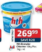 Hth Granular Chlorine-10kg + 1kg