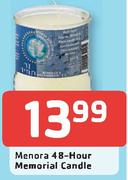 Menora 48-Hour Memorial Candle-Each