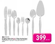 Eetrite 24 Piece Cutlery Set Plus 9 Piece Serving Items-Per Set