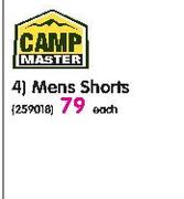 Camp Master Mens Shorts Each
