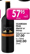 Guardian Peak Merlot Or Shiraz-6 x 750ml