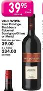Van Loveren Java Pinotage, Blackberry Cabernet Sauvignon/Shiraz Or Merlot-1 x 750ml