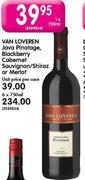 Van Loveren Java Pinotage, Blackberry Cabernet Sauvignon/Shiraz Or Merlot-6 x 750ml