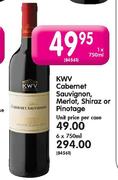 Cabernet Sauvignon,Merlot, Shiraz Or Pinotage-6 x 750ml
