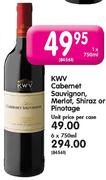Cabernet Sauvignon,Merlot, Shiraz Or Pinotage-1 x 750ml