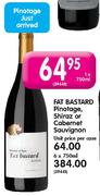 Fat Bastard Pinotage Shiraz,or Cabemet Saauvignon -6 x 750ml