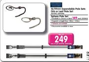 Finishing Touches 16/19mm Expandable Pole Sets Orb Or Leaf Pole Set