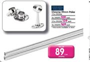 Finishing Touches Chrome 19mm Poles-1.5m Each