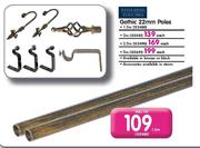 Finishing Touches Gothic 22mm Poles-1.5m Each