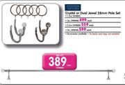 Finishing Touches Crystal Or Dual Jewel 28mm Pole Set-1.5m Each