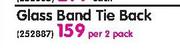 Finishing Touches Glass Band Tie Back-Per 2 Pack