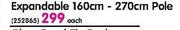 Finishing Touches Expandable 160cm-270cm Each Pole