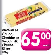 Parmalat Gouda, Cheddar or Sweetmilk Cheese Slices-900gm Each