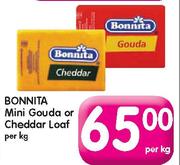 Bonnita Mini Gouda or Cheddar Loaf-Per Kg
