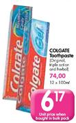 Colgate Toothpaste (Original, Triple Action & Herbal)-100ml Each