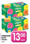 Twinsaver Facial Tissues - 180's Each