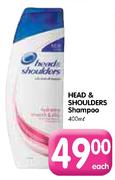 Head & Shoulders Shampoo - 400ml Each
