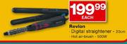 Revlon Digital Straightener 20Cm Or Hot Air-Brush-500W Each