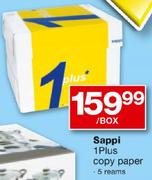 Sappi 1 Plus Copy Paper-5 Reams Per Box