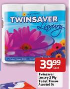 Twinsaver-Luxury 2 Ply Toilet Tissue Assorted-9's Each