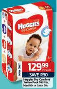 Huggies-Dry Comfort Jumbo Pack Midi-76's, Maxi-66's Or Junior-55's Per Pack