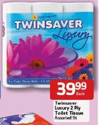 Twinsaver Luxury 2 Ply Toilet Tissue Assorted-9's Each