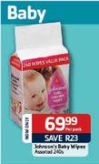 Johnson's Baby Wipes Assorted-240's Per Pack