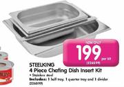 Steelking 4 Piece Chafing Dish Insert Kit-Per Kit