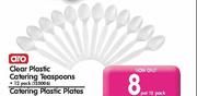 Aro Clear Plastic Catering Teaspoons-12's Pack