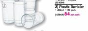 Aro 400ml Plastic Tumbler-30's Pack