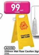 Addis 230mm Wet Floor Caution Sign-Each