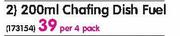 Aro 200ml Chafing Dish Fuel-Per 4 Pack