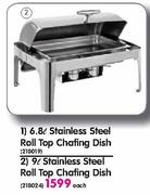 9Ltr Stainless Steel Roll Top Chafing Dish-Each