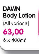 Dawn Body Lotion-6 x 400ml