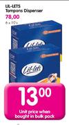 Lil-Lets Tamons Dispenser-10's