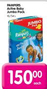 Pampers Active Baby Jumbo Pack XL/54's Each